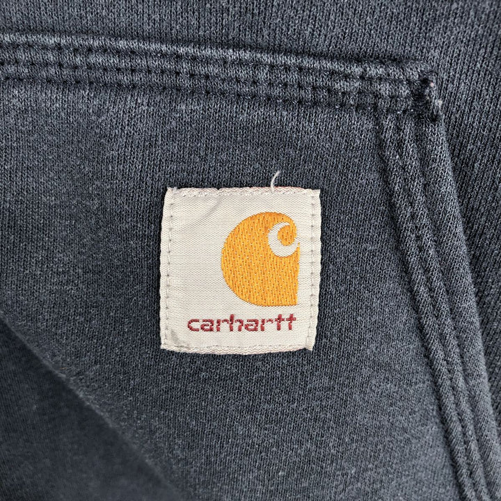 Carhartt ORIGINAL FIT sweat full zip hoodie, men's size M cotton navy blue type Vintage Second Hand