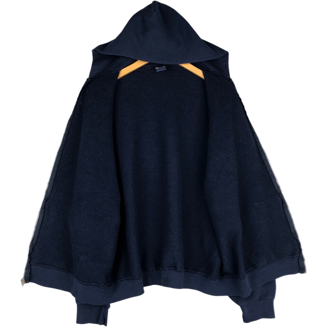 Russell Dri-POWER Sweat Full-Zip Hoodie, Men's Size L polyester navy blue type Vintage Second Hand