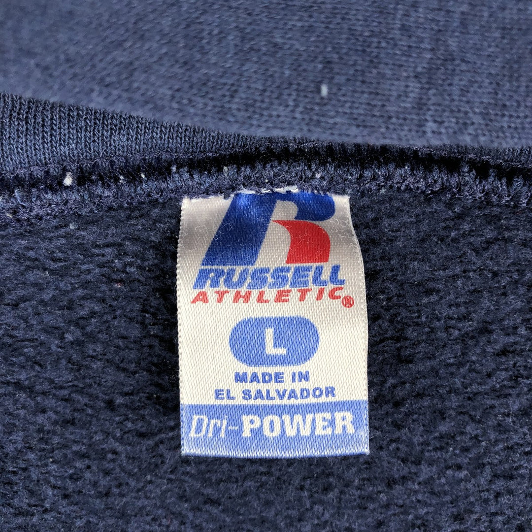 Russell Dri-POWER Sweat Full-Zip Hoodie, Men's Size L polyester navy blue type Vintage Second Hand