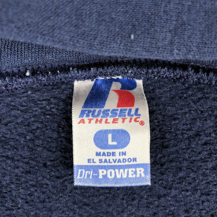 Russell Dri-POWER Sweat Full-Zip Hoodie, Men's Size L polyester navy blue type Vintage Second Hand