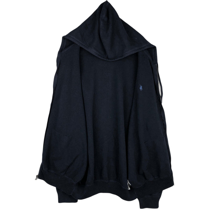 Ralph Lauren POLO RALPH LAUREN Sweat Full Zip Hoodie Men's XXL Pima Cotton navy blue type Vintage Second Hand