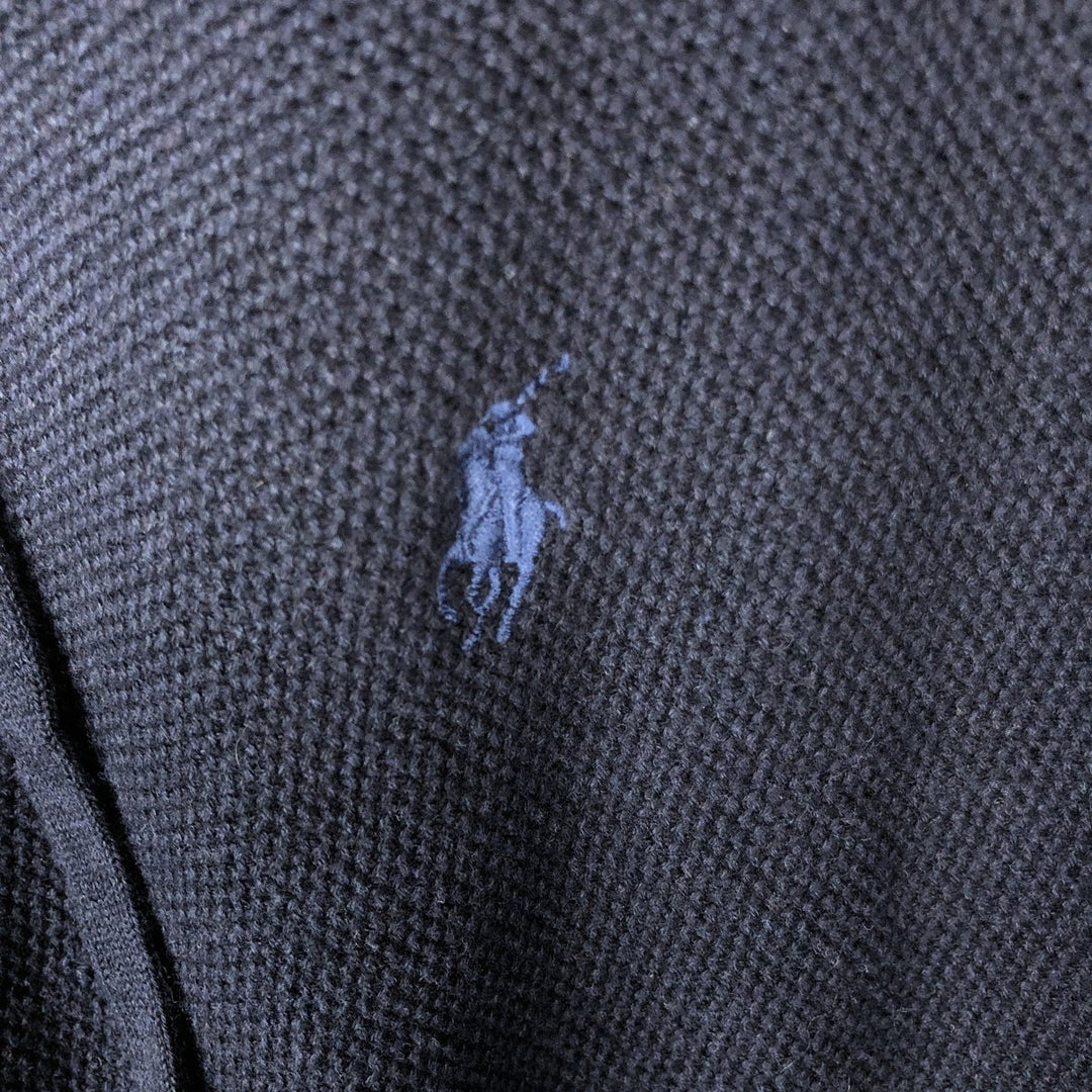 Ralph Lauren POLO RALPH LAUREN Sweat Full Zip Hoodie Men's XXL Pima Cotton navy blue type Vintage Second Hand
