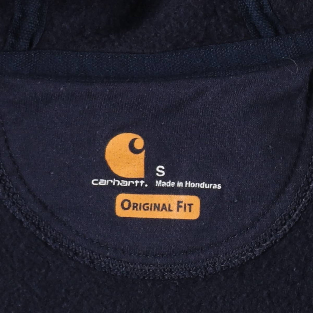 Carhartt ORIGINAL FIT Advertising Full-Zip Sweatshirt Hoodie, Men's Size S (approx.) cotton navy blue type Vintage Second Hand