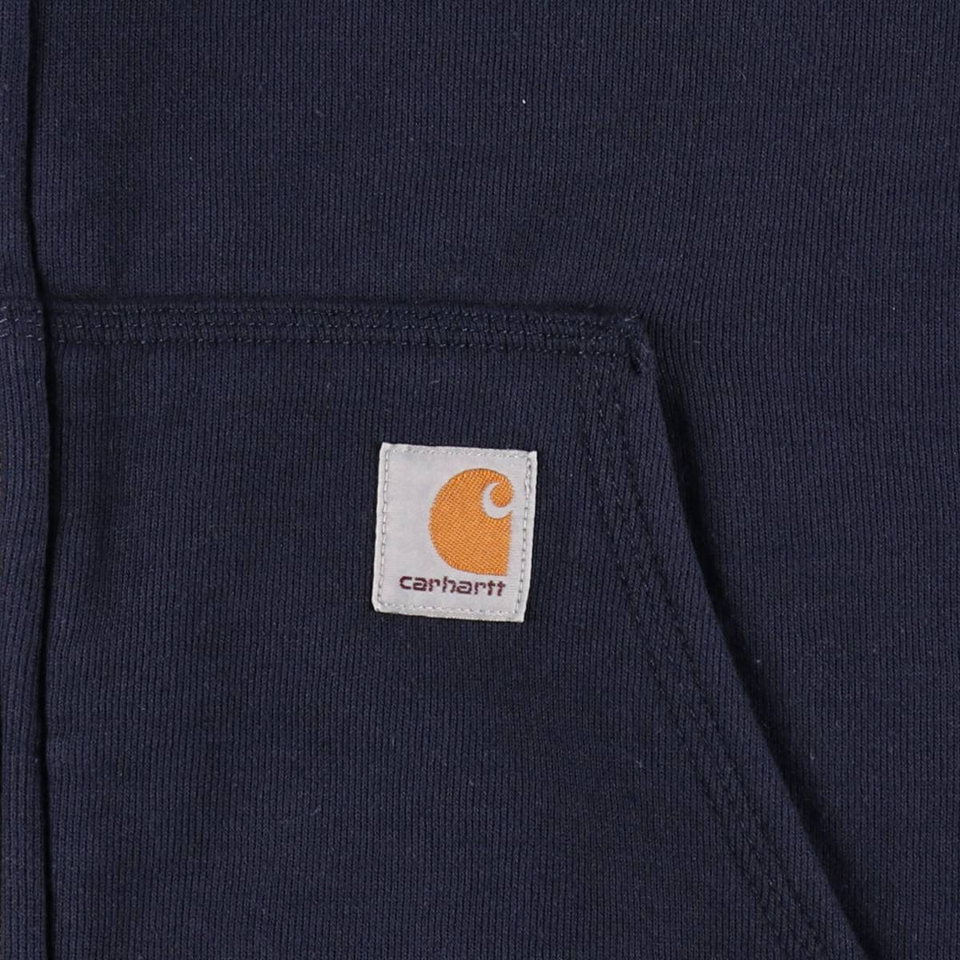 Carhartt ORIGINAL FIT Advertising Full-Zip Sweatshirt Hoodie, Men's Size S (approx.) cotton navy blue type Vintage Second Hand