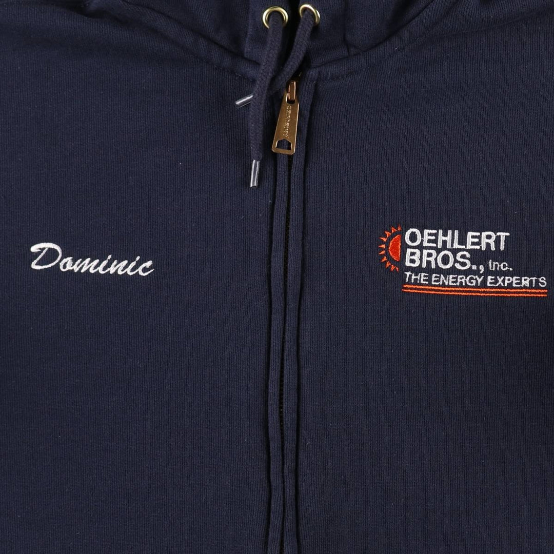 Carhartt ORIGINAL FIT Advertising Full-Zip Sweatshirt Hoodie, Men's Size S (approx.) cotton navy blue type Vintage Second Hand