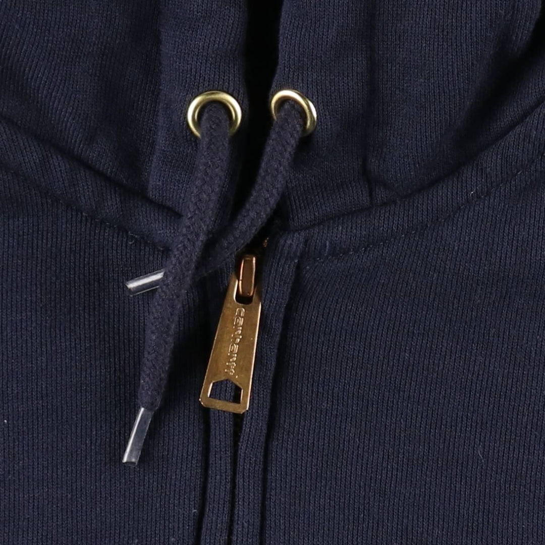 Carhartt ORIGINAL FIT Advertising Full-Zip Sweatshirt Hoodie, Men's Size S (approx.) cotton navy blue type Vintage Second Hand