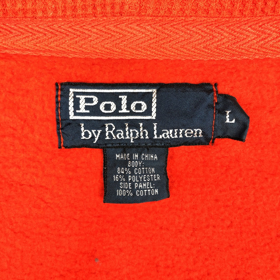 Ralph Lauren POLO by Ralph Lauren Sweat Full Zip Hoodie Men's L size cotton orange type Vintage Second Hand