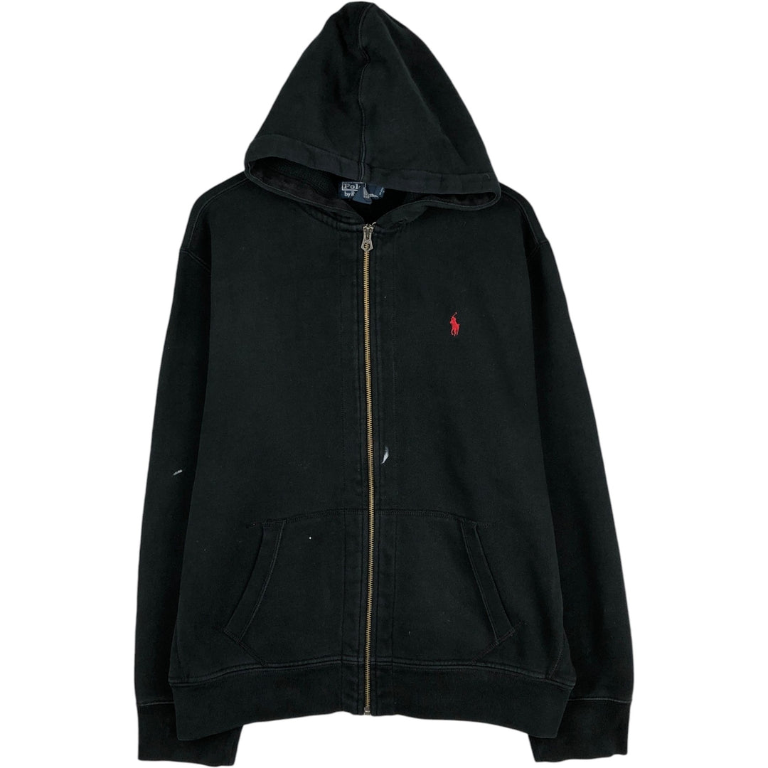 Ralph Lauren POLO RALPH LAUREN Sweatshirt Full-Zip Hoodie, Women's Size XXL (approx.) cotton black type Vintage Second Hand