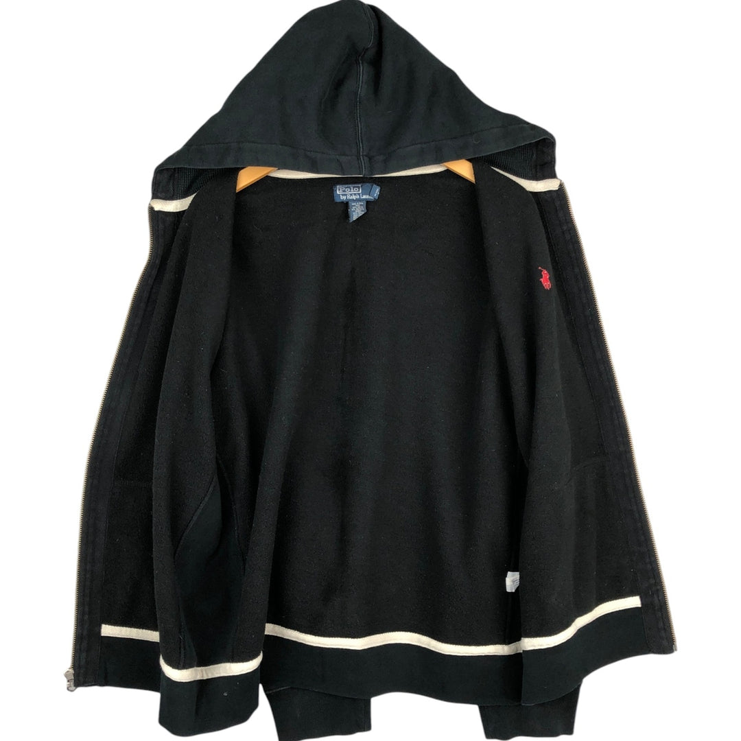 Ralph Lauren POLO RALPH LAUREN Sweatshirt Full-Zip Hoodie, Women's Size XXL (approx.) cotton black type Vintage Second Hand