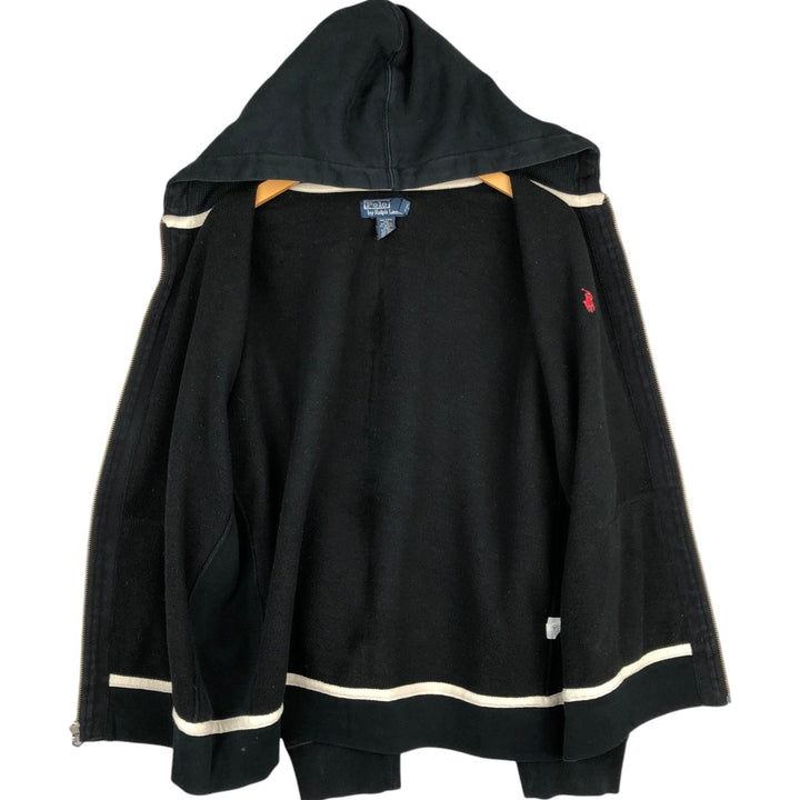 Ralph Lauren POLO RALPH LAUREN Sweatshirt Full-Zip Hoodie, Women's Size XXL (approx.) cotton black type Vintage Second Hand