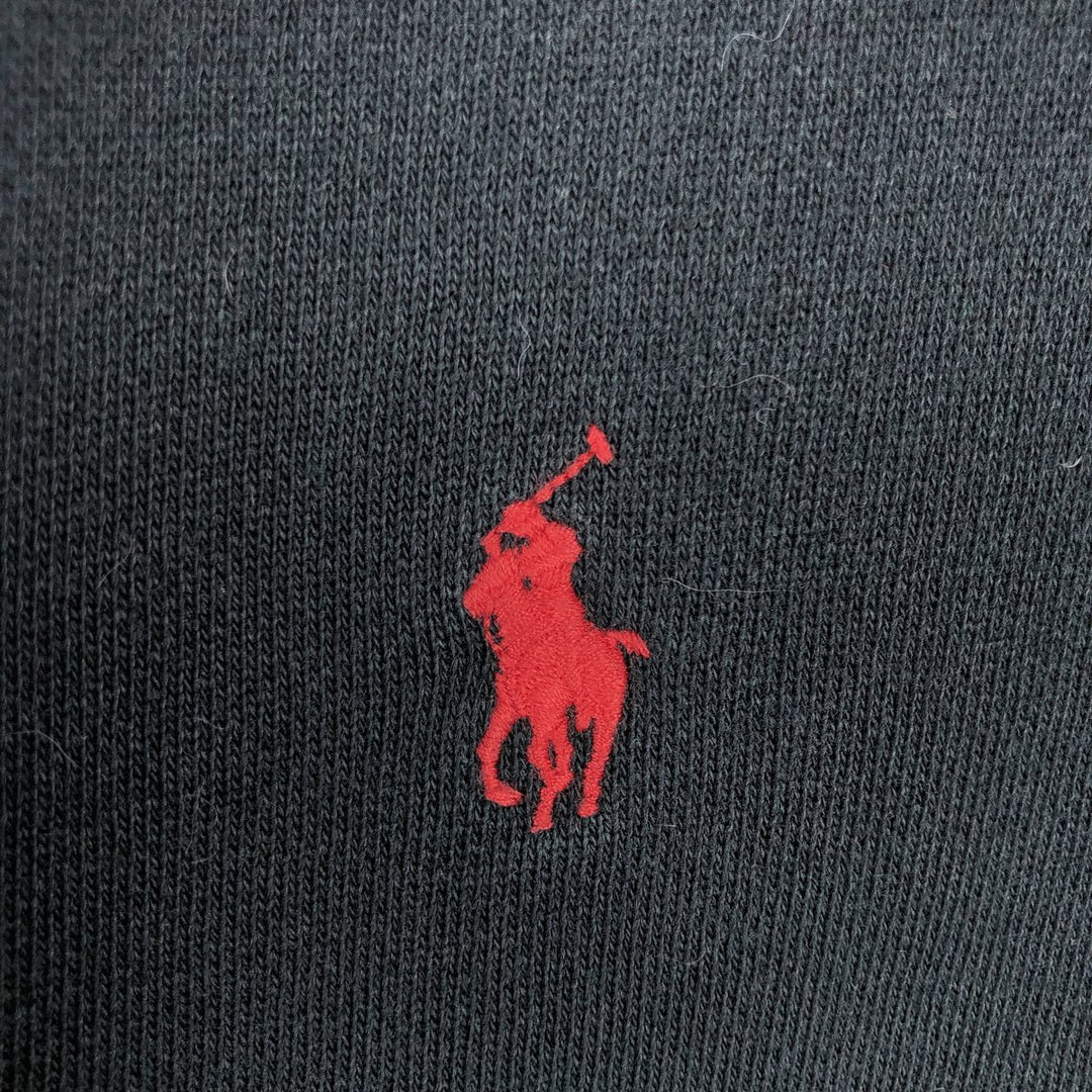 Ralph Lauren POLO RALPH LAUREN Sweatshirt Full-Zip Hoodie, Women's Size XXL (approx.) cotton black type Vintage Second Hand