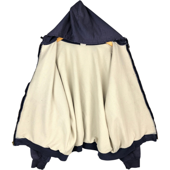 Carhartt Sweat Full Zip Hoodie Men's XXL unclear navy blue type Vintage Second Hand
