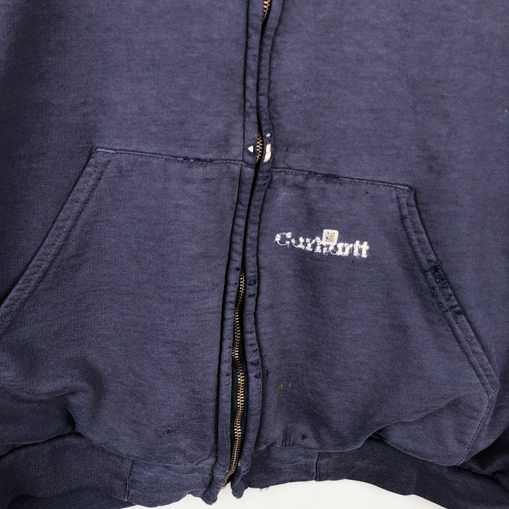 Carhartt Sweat Full Zip Hoodie Men's XXL unclear navy blue type Vintage Second Hand