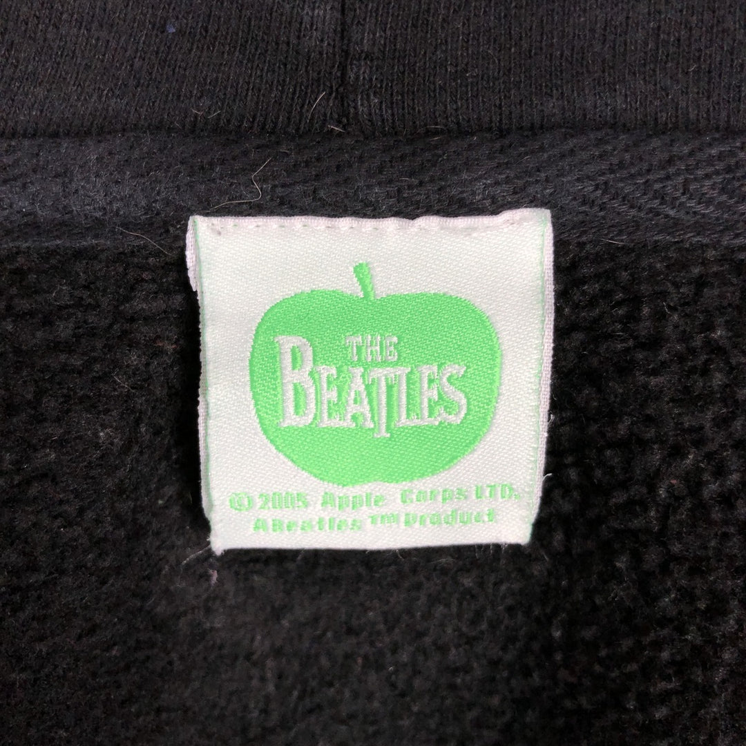 2000'S THE BEATLES Full-Zip Sweatshirt Hoodie, Men's Size L (approx.), Double-Sided Print cotton black type Vintage Second Hand