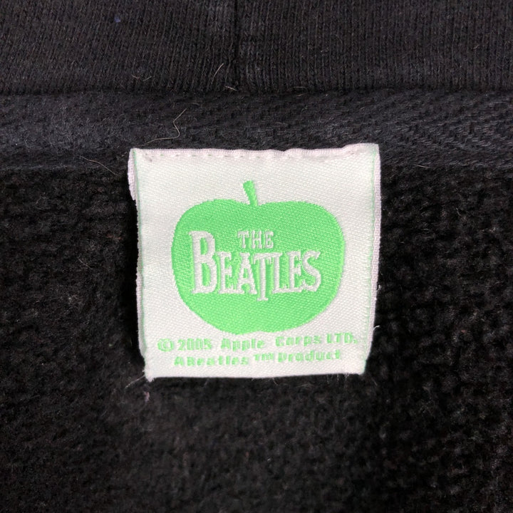 2000'S THE BEATLES Full-Zip Sweatshirt Hoodie, Men's Size L (approx.), Double-Sided Print cotton black type Vintage Second Hand