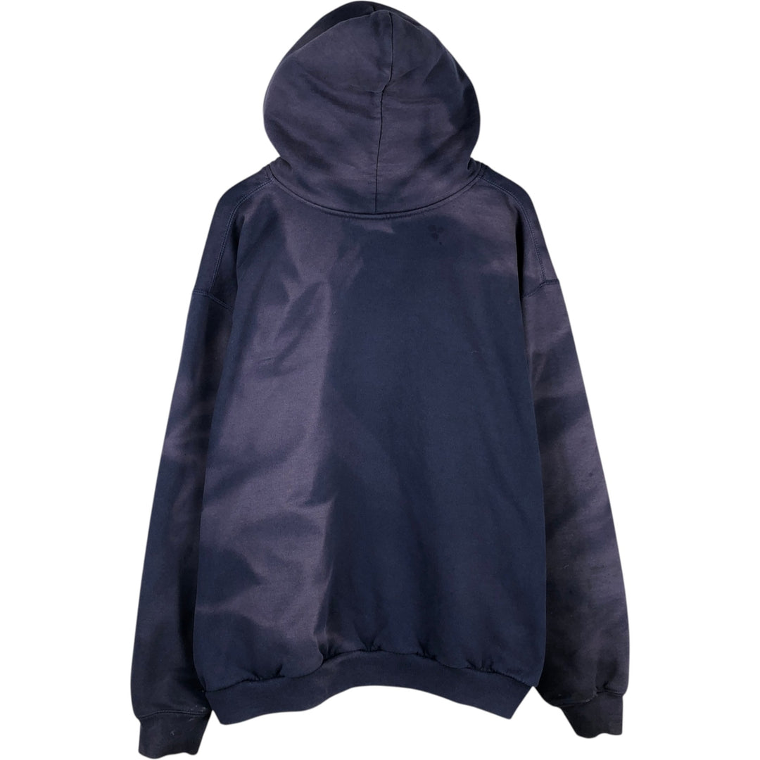 Carhartt Sweat Full Zip Hoodie Men's XXL cotton navy blue type Vintage Second Hand