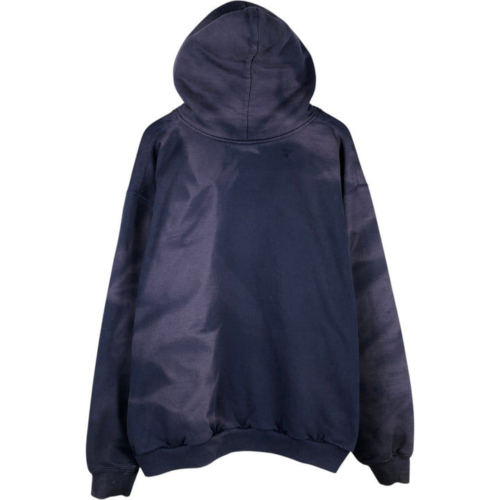 Carhartt Sweat Full Zip Hoodie Men's XXL cotton navy blue type Vintage Second Hand