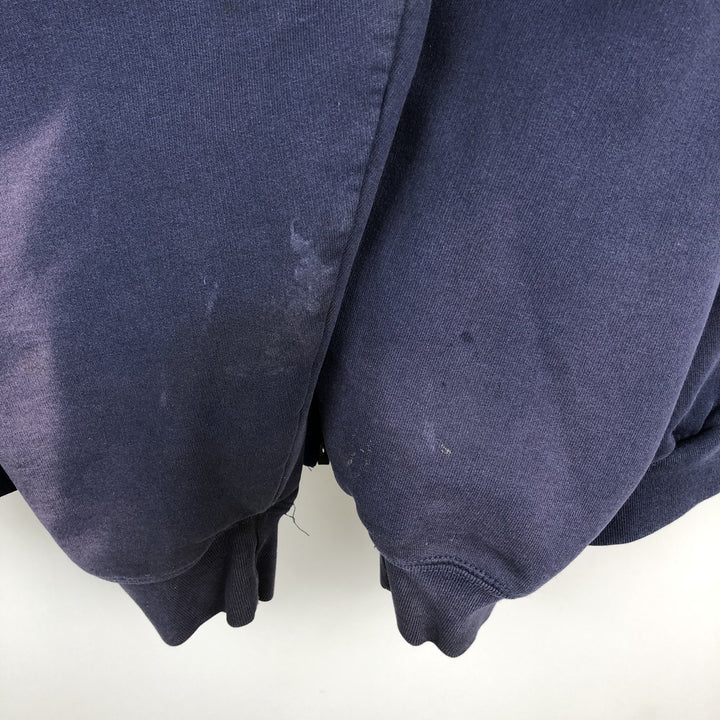 Carhartt Sweat Full Zip Hoodie Men's XXL cotton navy blue type Vintage Second Hand