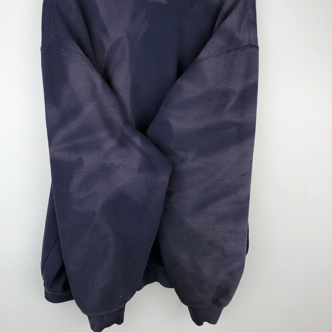 Carhartt Sweat Full Zip Hoodie Men's XXL cotton navy blue type Vintage Second Hand
