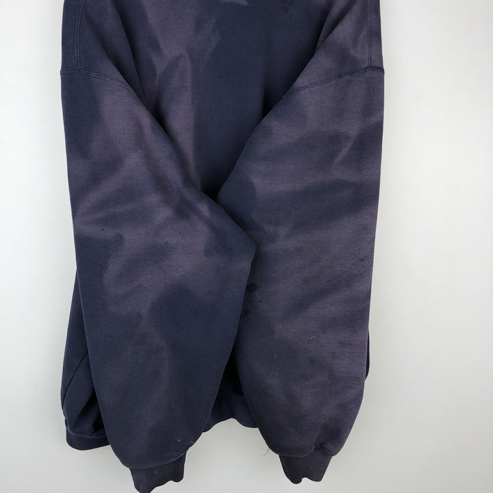 Carhartt Sweat Full Zip Hoodie Men's XXL cotton navy blue type Vintage Second Hand