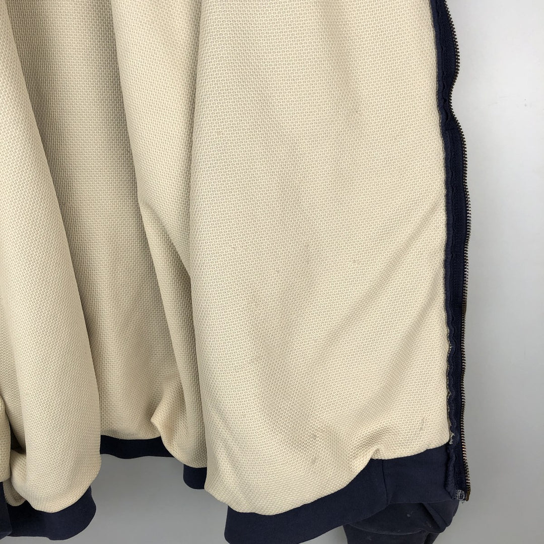 Carhartt Sweat Full Zip Hoodie Men's XXL cotton navy blue type Vintage Second Hand