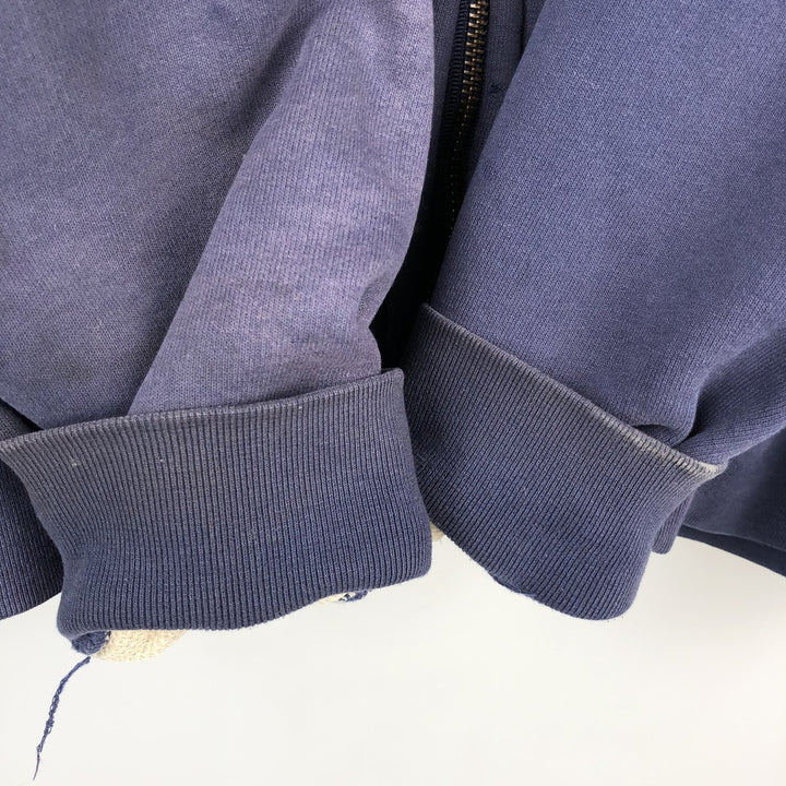 Carhartt Sweat Full Zip Hoodie Men's XXL cotton navy blue type Vintage Second Hand