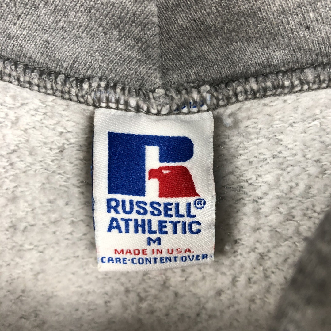 90'S Russell Full-Zip Sweatshirt Hoodie, Made in USA, Men's Size M (Equivalent), Vintage polyester gray type Vintage Second Hand