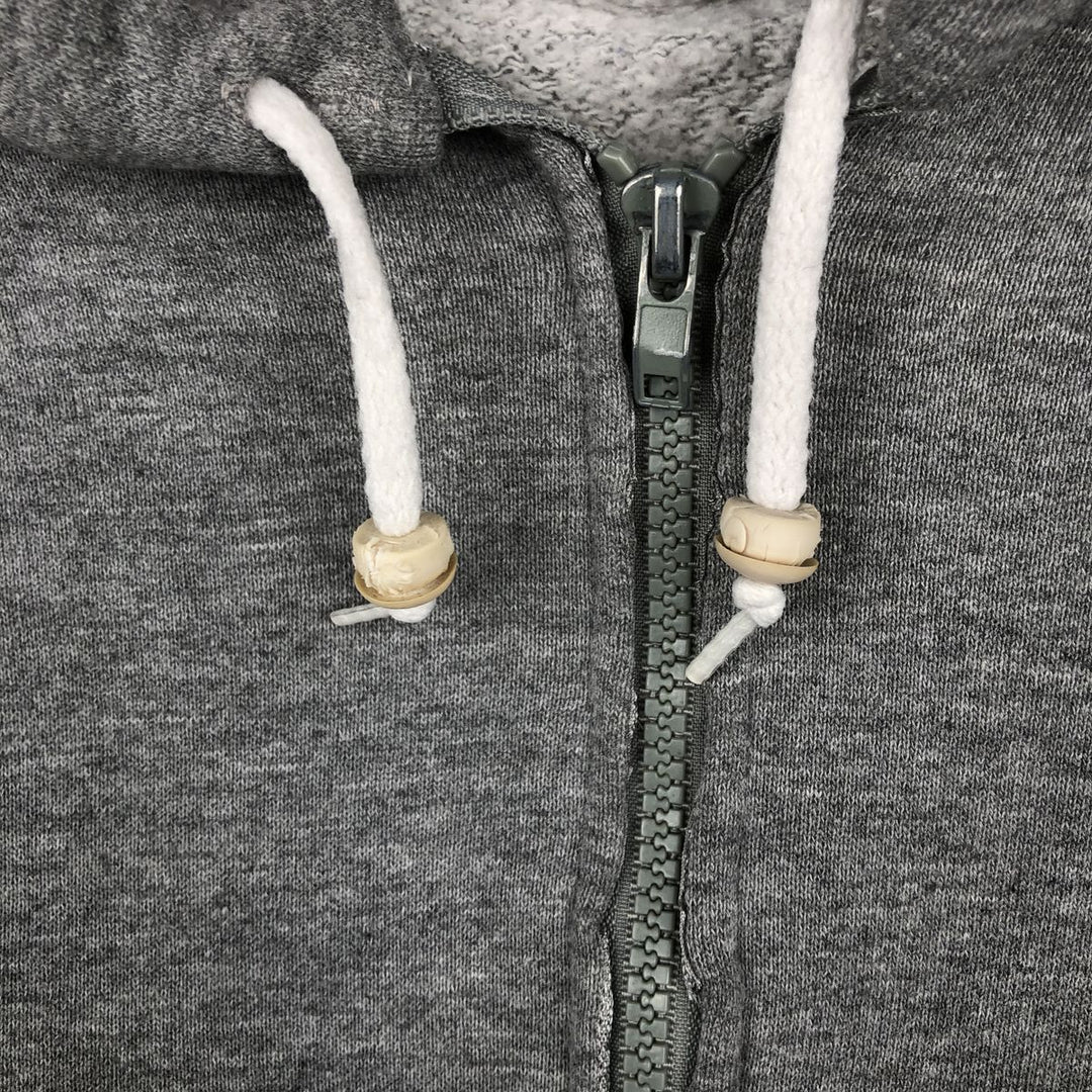 90'S Russell Full-Zip Sweatshirt Hoodie, Made in USA, Men's Size M (Equivalent), Vintage polyester gray type Vintage Second Hand