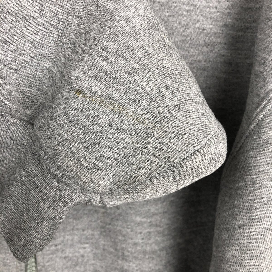 90'S Russell Full-Zip Sweatshirt Hoodie, Made in USA, Men's Size M (Equivalent), Vintage polyester gray type Vintage Second Hand