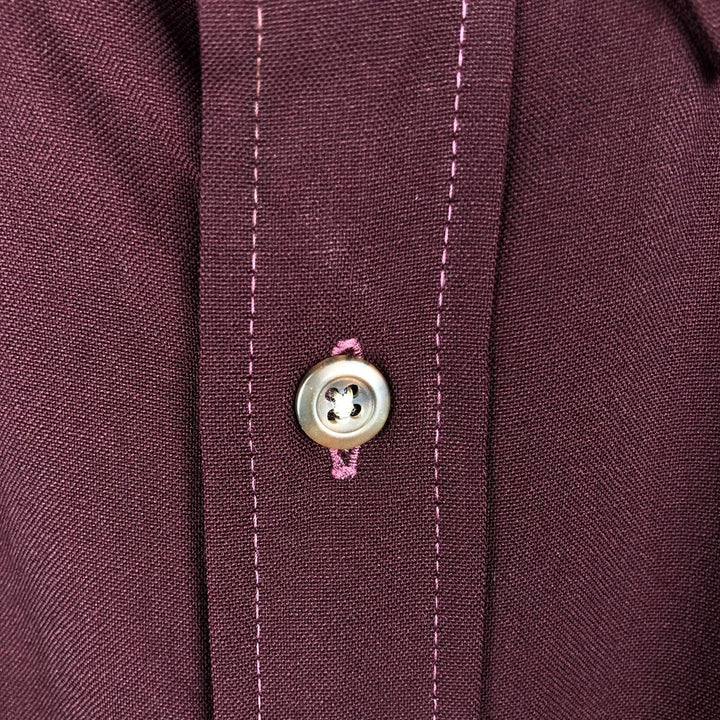 Pendleton button-down wool shirt, men's size L (approx.) wool wine-red Vintage Second Hand