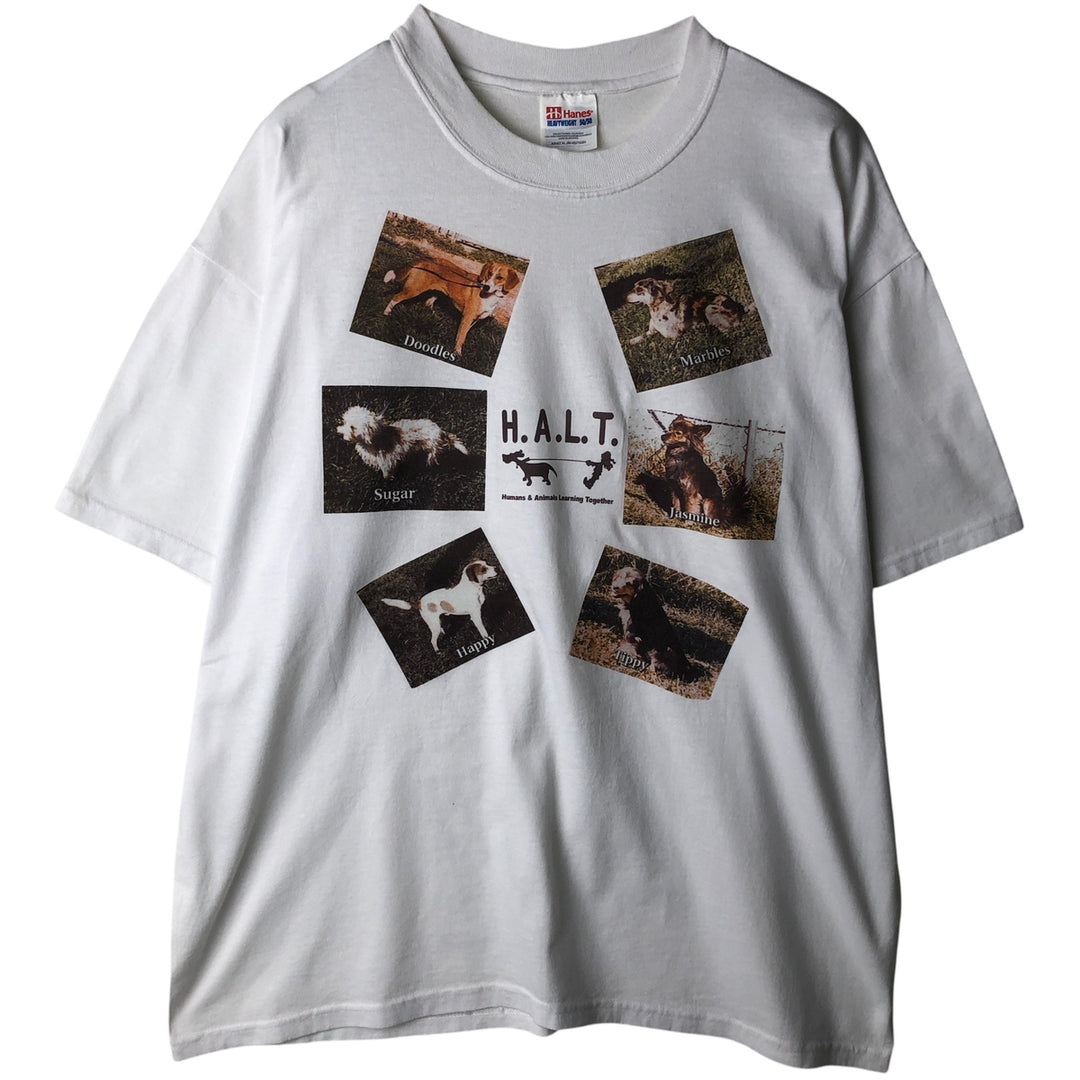 00'S Hanes HEAVYWEIGHT 50 cotton white type Vintage Second Hand