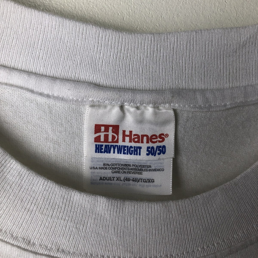 00'S Hanes HEAVYWEIGHT 50 cotton white type Vintage Second Hand