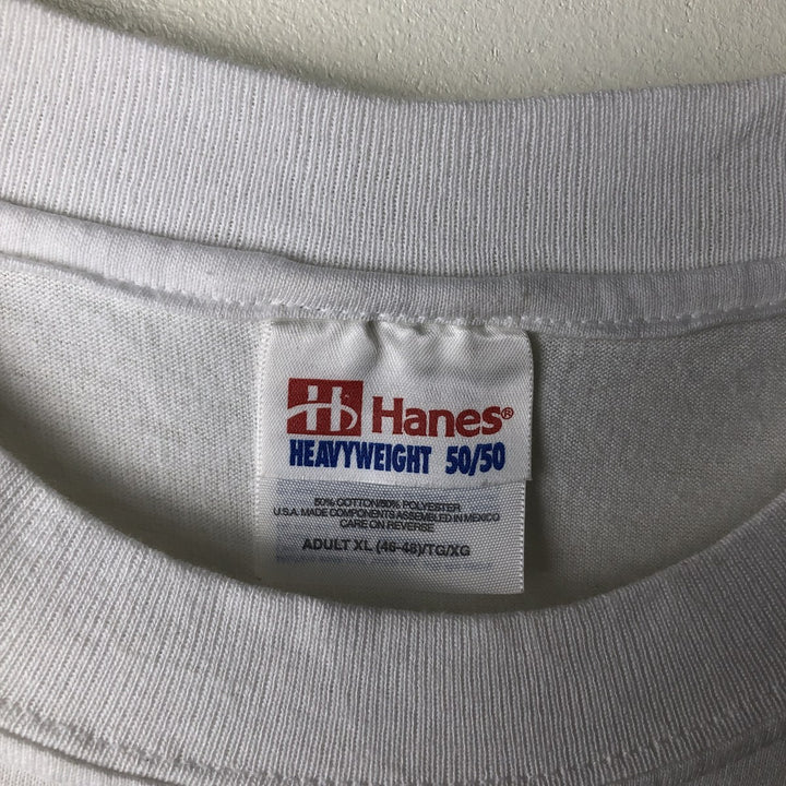 00'S Hanes HEAVYWEIGHT 50 cotton white type Vintage Second Hand
