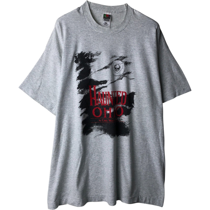 90'S Vintage Fruit of the Loom Vest Print T-Shirt, Men's XXL cotton gray type Vintage Second Hand