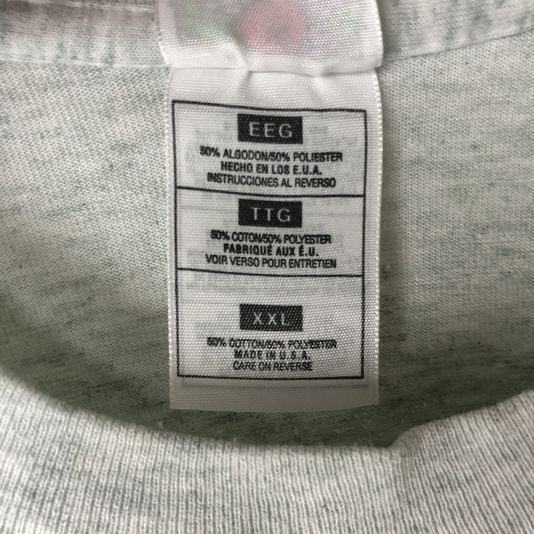 90'S Vintage Fruit of the Loom Vest Print T-Shirt, Men's XXL cotton gray type Vintage Second Hand