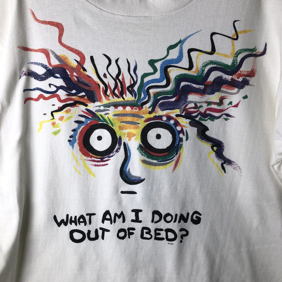 Vintage 90'S Lake Street Art T-shirt, Made in USA, Men's Size L cotton white type Vintage Second Hand