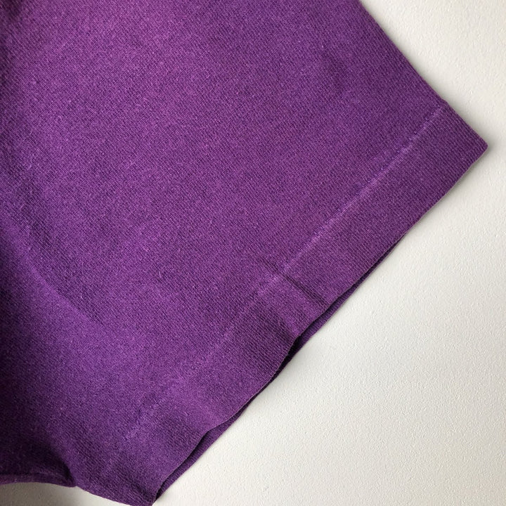 90'S Fruit of the Loom printed T-shirt, made in the USA, men's XL size, vintage cotton purple type Vintage Second Hand