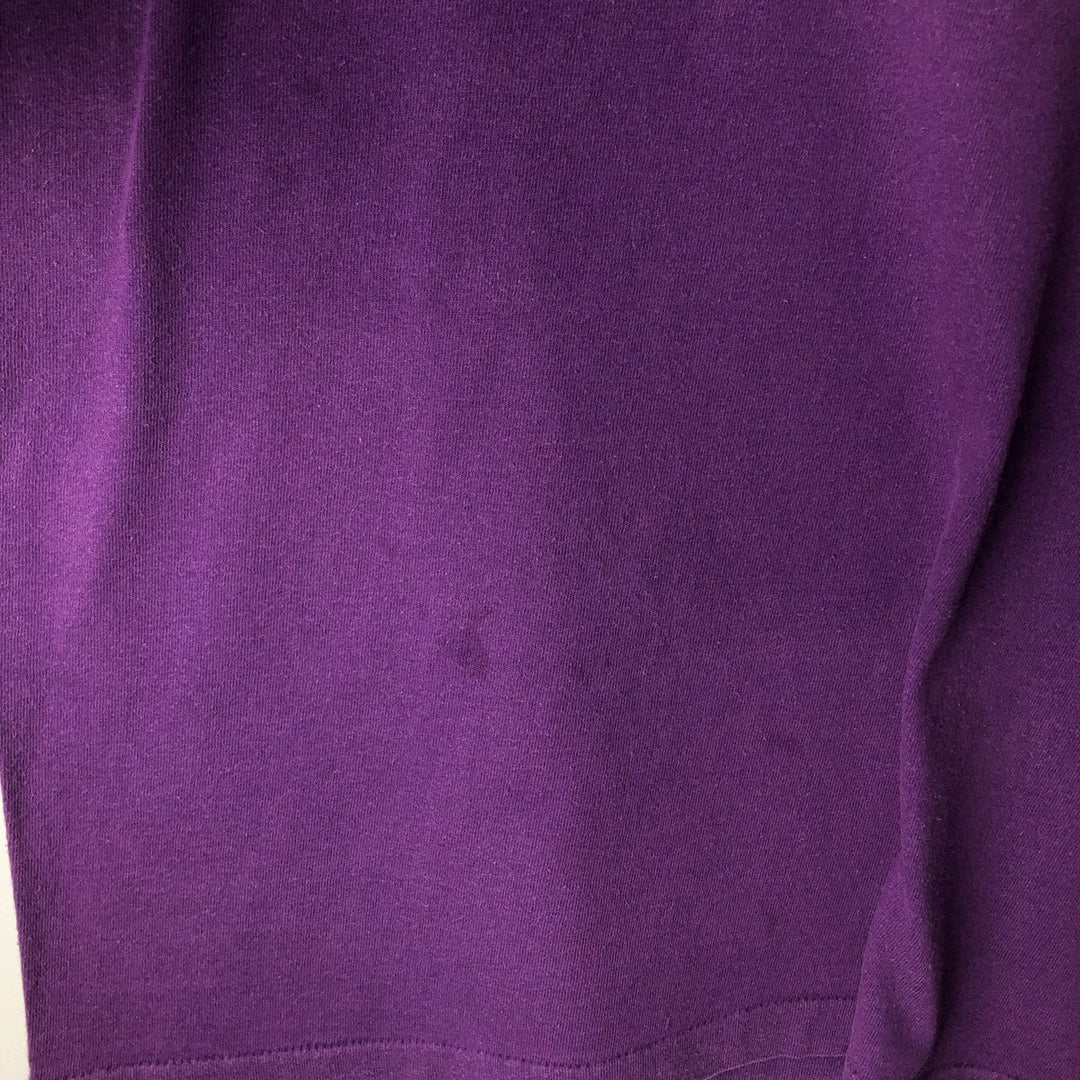 90'S Fruit of the Loom printed T-shirt, made in the USA, men's XL size, vintage cotton purple type Vintage Second Hand