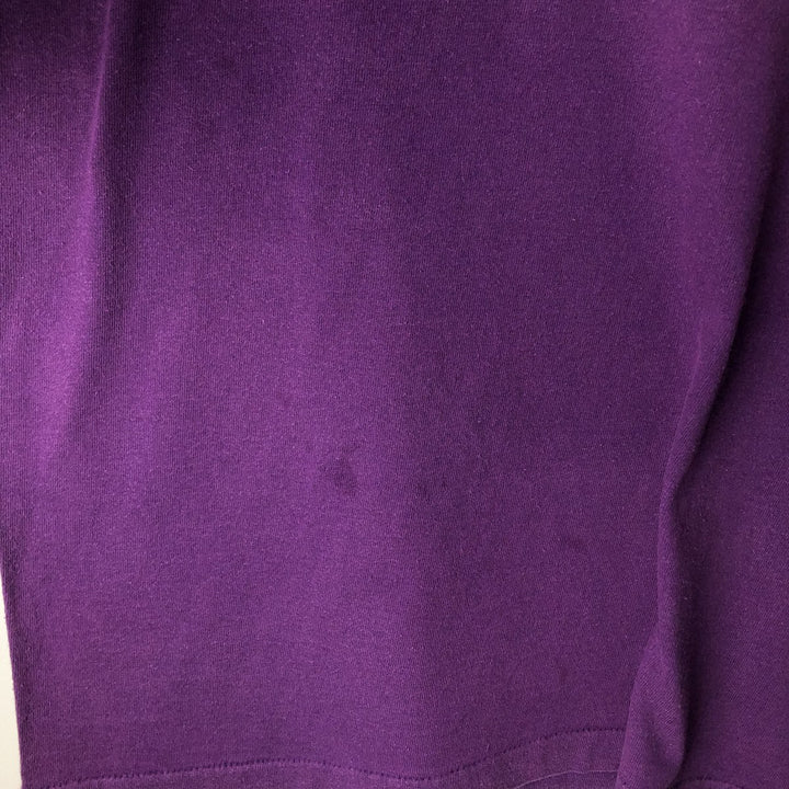 90'S Fruit of the Loom printed T-shirt, made in the USA, men's XL size, vintage cotton purple type Vintage Second Hand
