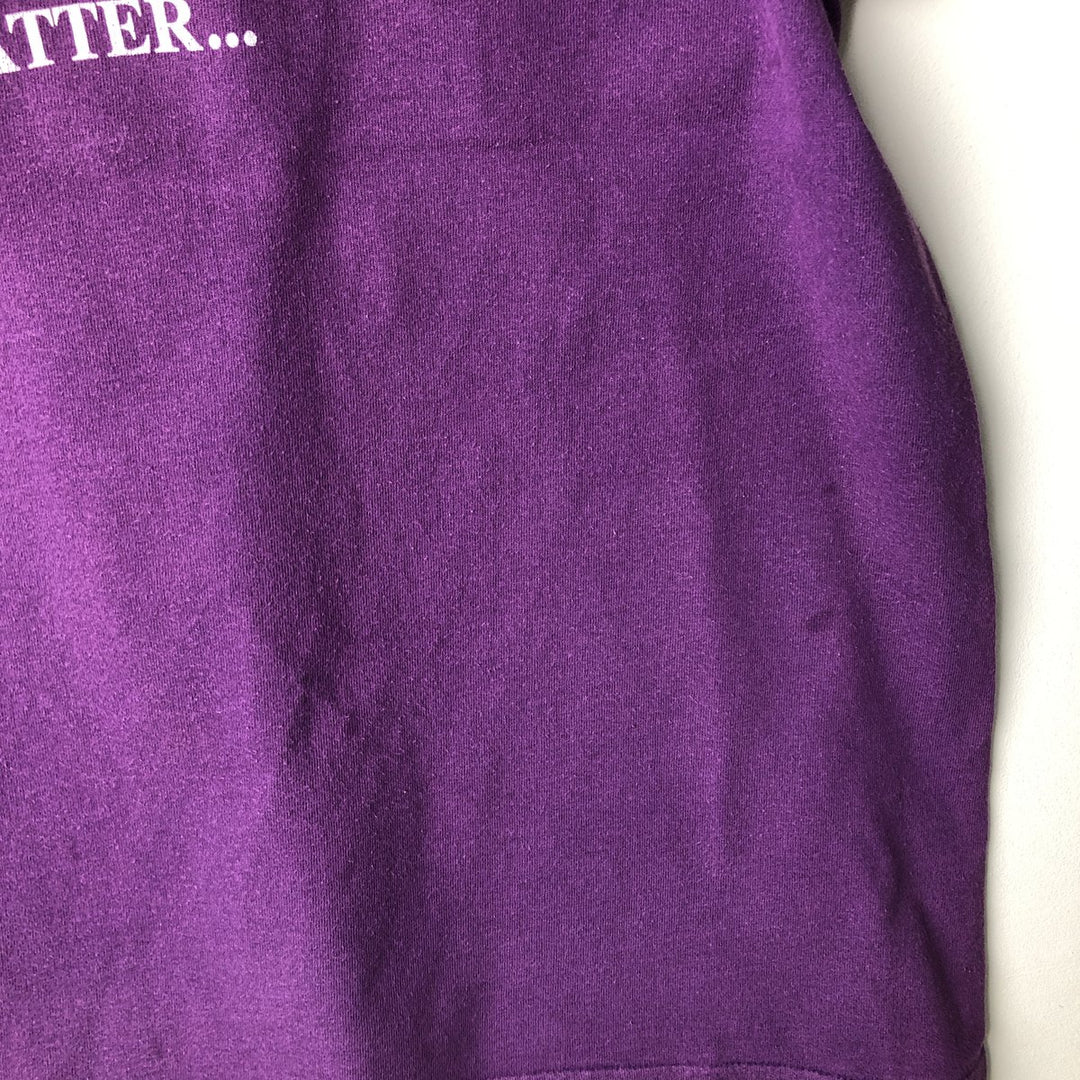 90'S Fruit of the Loom printed T-shirt, made in the USA, men's XL size, vintage cotton purple type Vintage Second Hand