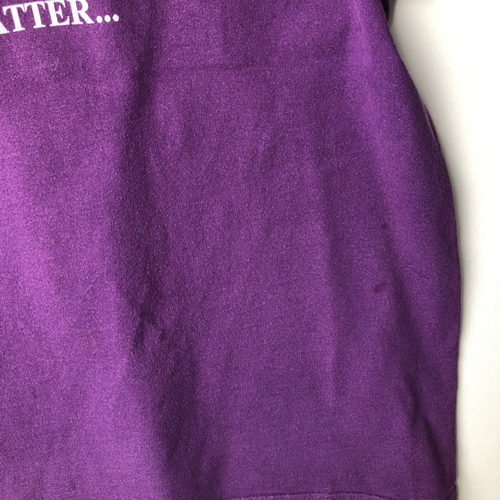90'S Fruit of the Loom printed T-shirt, made in the USA, men's XL size, vintage cotton purple type Vintage Second Hand