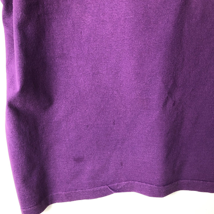 90'S Fruit of the Loom printed T-shirt, made in the USA, men's XL size, vintage cotton purple type Vintage Second Hand