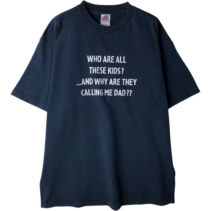2000'S ALSTYLE Message Print T-Shirt Men's XL cotton navy blue type Vintage Second Hand