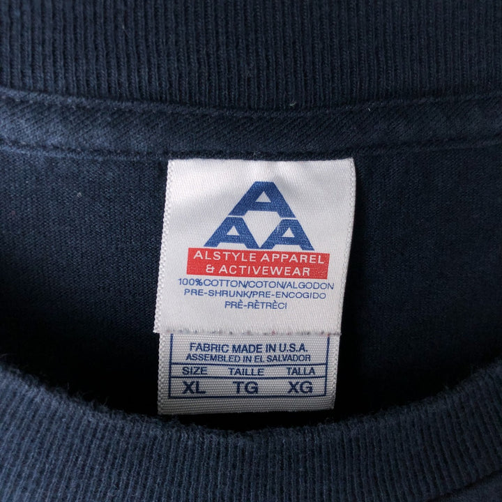 2000'S ALSTYLE Message Print T-Shirt Men's XL cotton navy blue type Vintage Second Hand