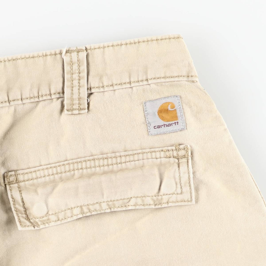 Carhartt Relaxed Fit Duck Cargo Shorts, Men's, W37 cotton Beige type Vintage Second Hand