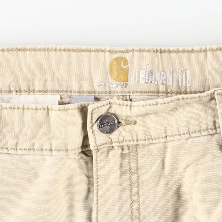 Carhartt Relaxed Fit Duck Cargo Shorts, Men's, W37 cotton Beige type Vintage Second Hand