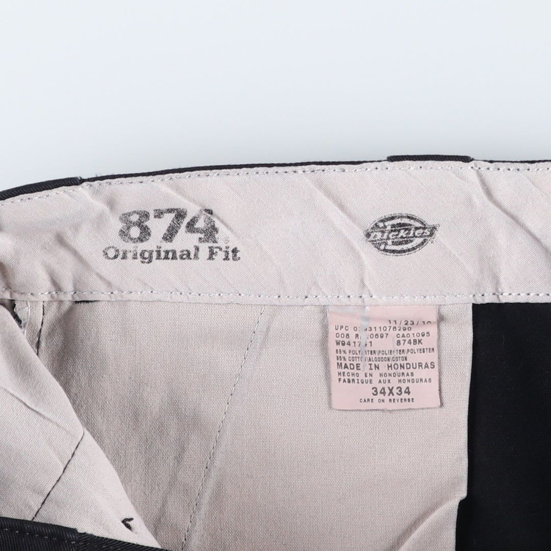 Dickies 874 Original Fit Work Pants, Men's, Size W33 polyester black type Vintage Second Hand