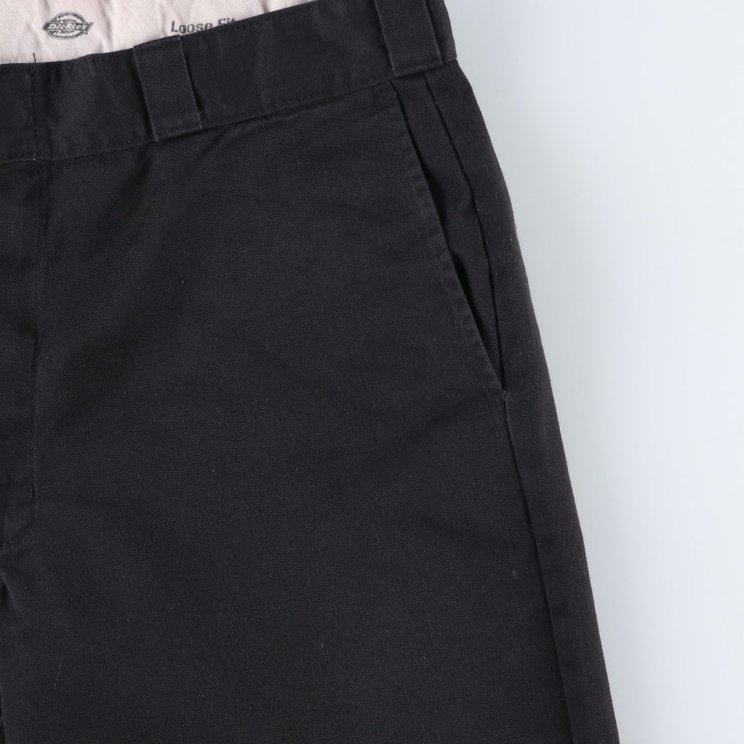 Dickies Loose Fit Work Pants, Men's, Size 36 polyester black type Vintage Second Hand