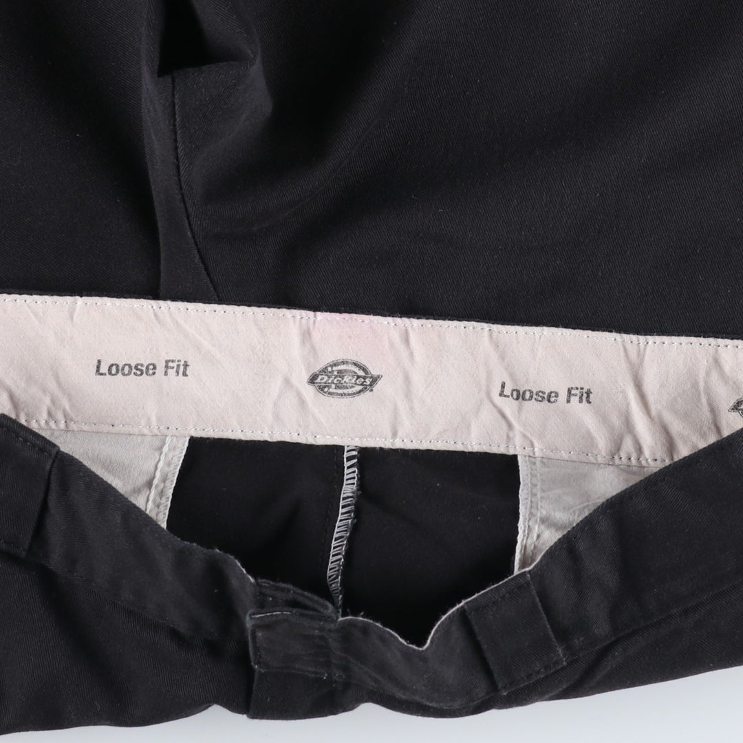 Dickies Loose Fit Work Pants, Men's, Size 36 polyester black type Vintage Second Hand