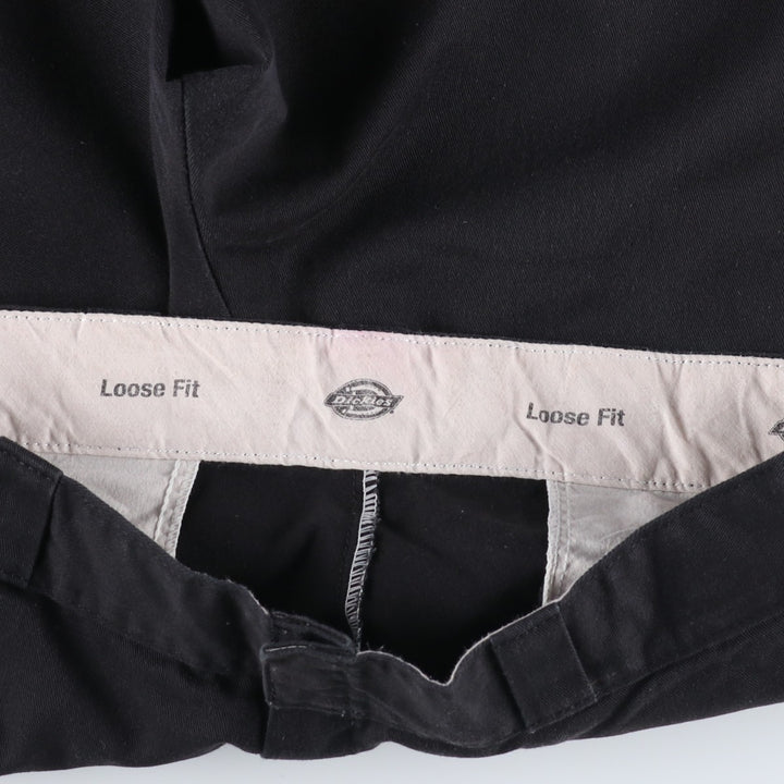 Dickies Loose Fit Work Pants, Men's, Size 36 polyester black type Vintage Second Hand